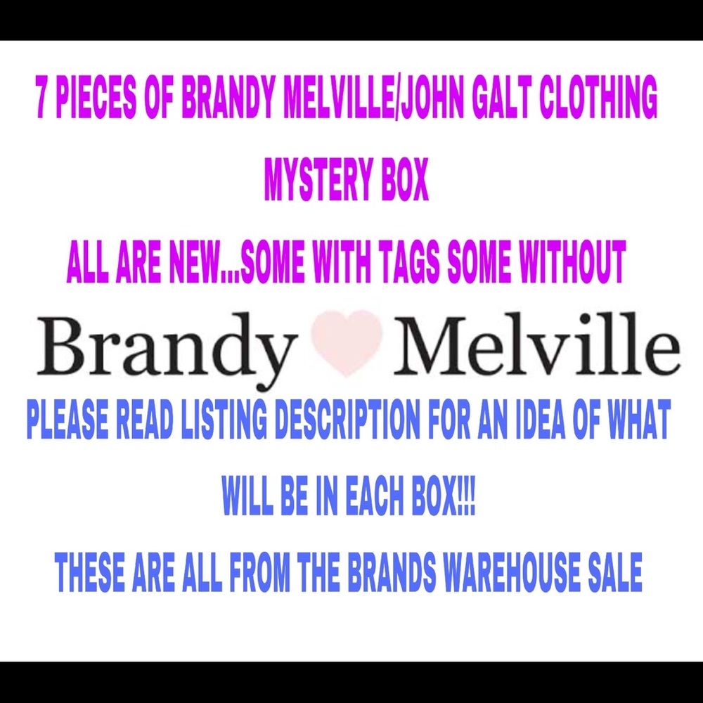 SEVEN pcs Brandy Melville/JG tops LAST CHANCE - Picture 2 of 8